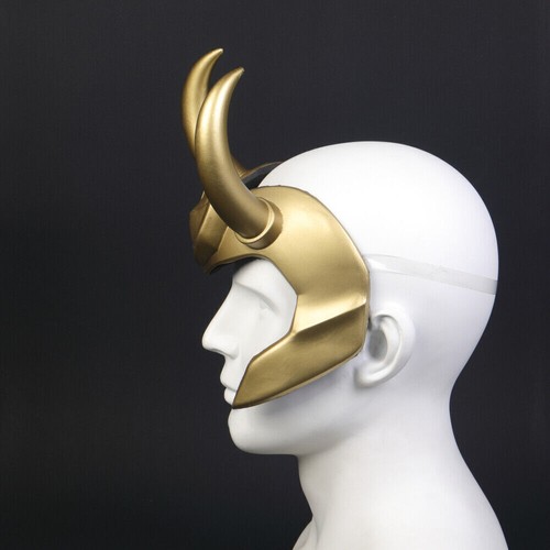Loki Crown Horns Cosplay Headgear Helmet Superhero Props Adult Headwear PVC - Picture 7 of 12