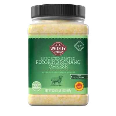 Wellsley Farms Grated Imported Pecorino Romano Cheese, 20 oz.