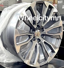 22" gunmetal machine OE replica 14025 wheels fits 2021 Cadillac Escalade 6x5.5