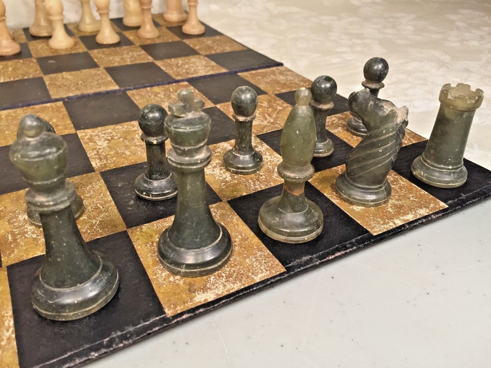 Grey/Beige Stone Chess Board