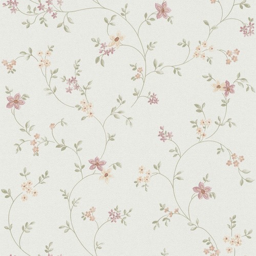 Profhome 937701-GU Blumen Tapete Floral matt weiß grün creme 5,33 m2 - 第 1/7 張圖片