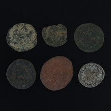 Ancient Coins Roman Artifacts Figural Mixed Lot of 6 B6537