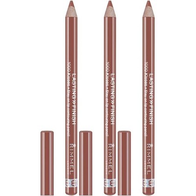 Rimmel London Lasting Finish 1000 Kisses Lip Liner, Tiramisu, 0.04 oz, Pack Of 3