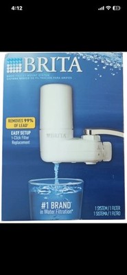 Brita Basic Water Filter Faucet System White with Filter Removes 99% of Lead NIB