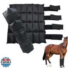 WORLD-BIO Horse Ice Boots Set of 2 /Horse Ice Pack for Injuries, Therapy Full