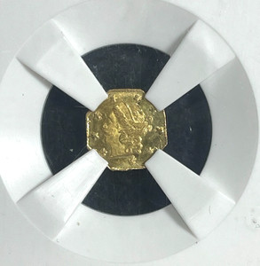 BG-717 OCTAG LIBERTY 1871 CALIFORNIA FRACTIONAL GOLD ~NGC UNC DETAILS~NICE COIN~