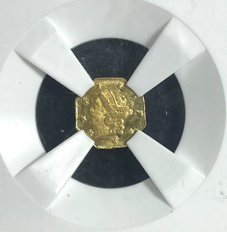 BG-717 OCTAG LIBERTY 1871 CALIFORNIA FRACTIONAL GOLD ~NGC UNC DETAILS~NICE COIN~