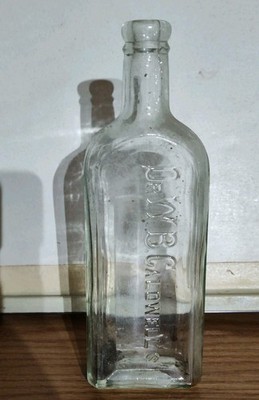 Vintage Dr. W.B. Caldwell s Monticello Aqua Glass Medicine Bottle