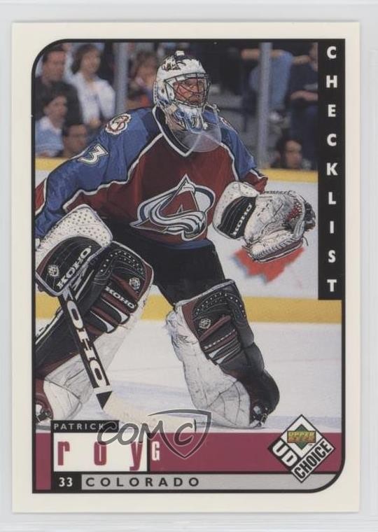 1998-99 Upper Deck UD Choice Checklist Patrick Roy #309 HOF 0ne3