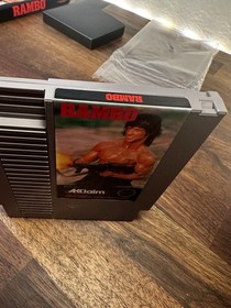 Rambo Complete in Box CIB (Nintendo, NES 1988) Great Shape w/Poster & Inserts!🔥