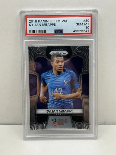 2018 Panini Prizm Kylian Mbappe PSA 10 Gem Mint #80