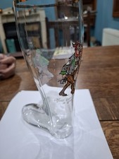 Vintage German cartoon 0.5L Glass Beer Boot
