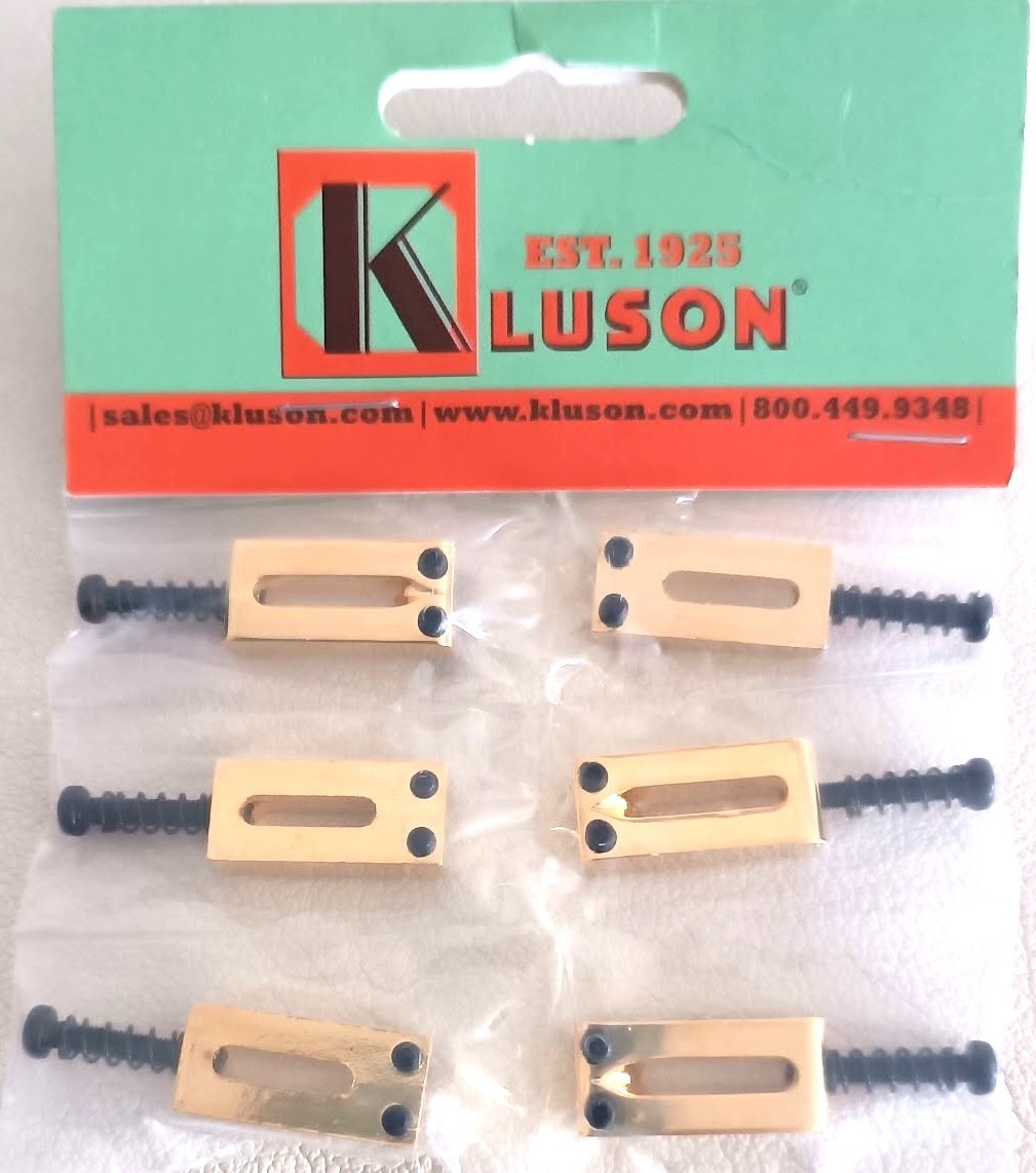 Bridge guitare Telecaster Kluson Gold KCTSB-G chevalet or 6 pontets pieces
