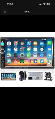 7'' Autoradio Doppel 2Din Stereo Bluetooth FM USB TF AUX MP5 MP3 Player + Kamera