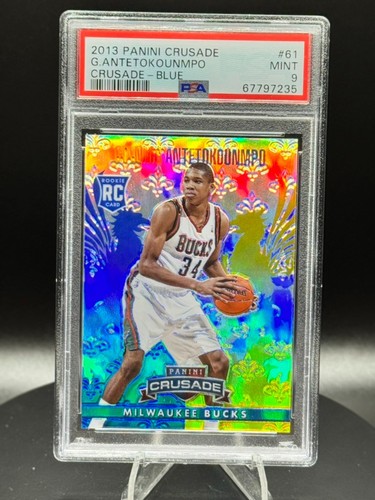 2013 Panini Crusade Giannis Antetokounmpo Blue RC #61 PSA MT 9
