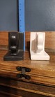 Cute White And Black Polka Dot Elephant Bookends  — photo 3
