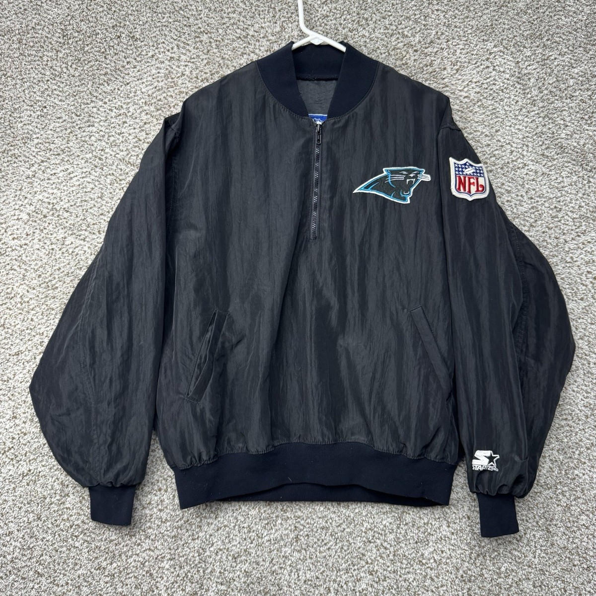 Vintage 90s Carolina Panthers Jacket Men Large Nylon Team NFL By