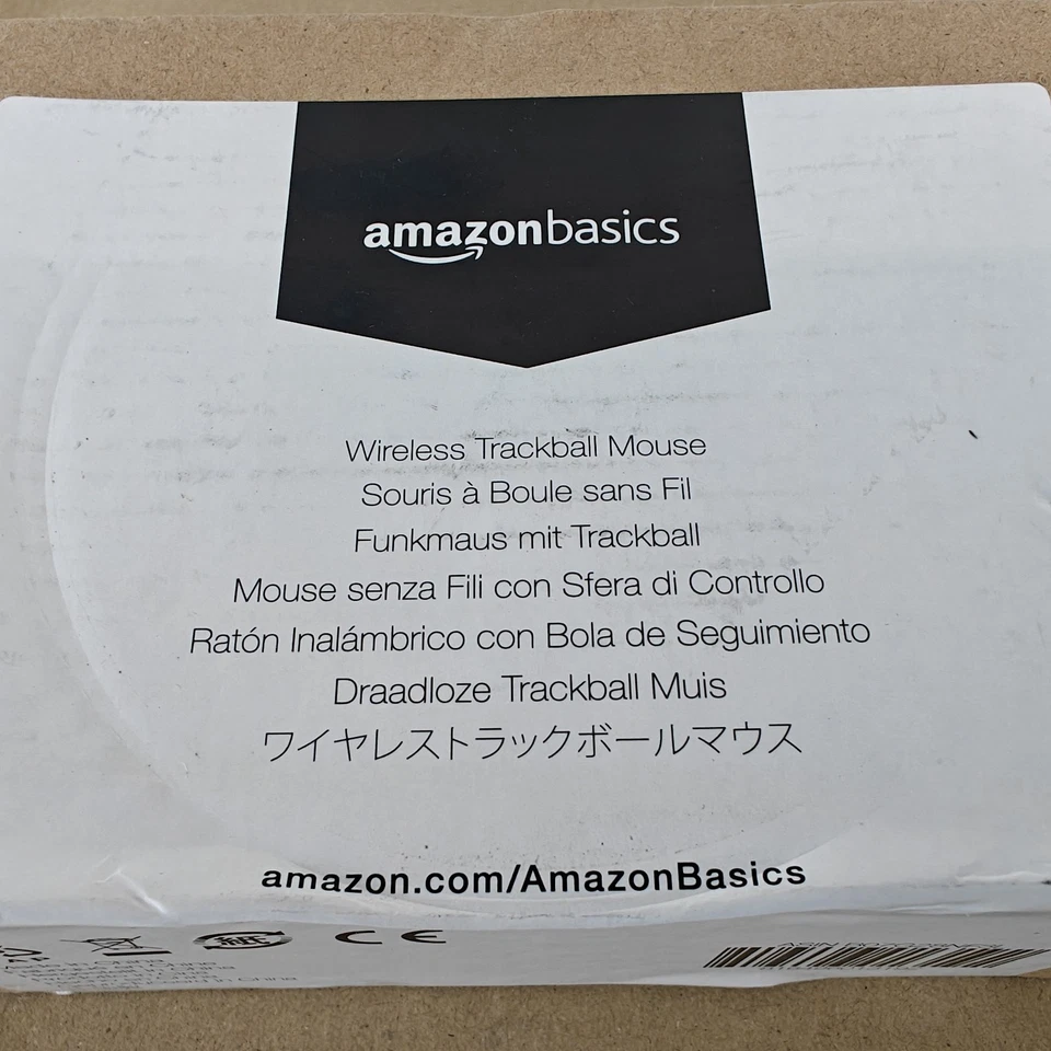 Amazon Basics Wireless Trackball Mouse, Black NEW - Image 3 of 4