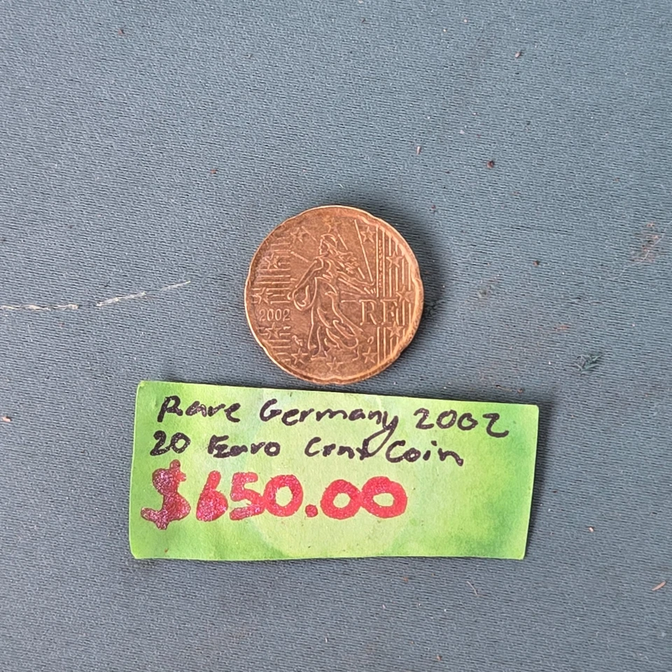 Moneda de 20 céntimos de euro Alemania 2002 rara Foto 2 de 3