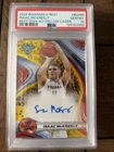 Isaac McKneely 2024-25 Bowman Best University Yellow Refractor Auto /75 Psa 10