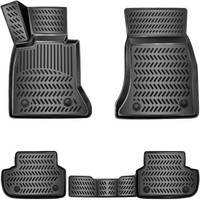 Design 3D Gummimatten Set FüR BMW 5Er 530E Hybrid Ab 2017 | Extra Hoher 5Cm Rand