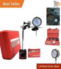 Dial Indicator Steel Hardened Magnetic Base 0.001in Precision 22-Piece Set