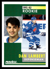 1991-92 Pinnacle Dan Lambert #346 Quebec Nordiques NHL Hockey