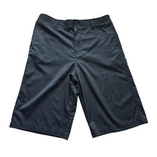 Under Armour Heatgear Boys Black Shorts Size 18 Long, Inseam 11 in.
