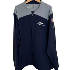 NWT Under Armour Pullover Men's XXL Storm Loose Navy 1/4 Zip Personalized Logo