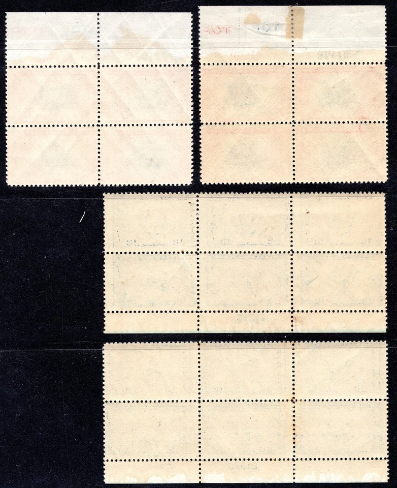 US 1934 SPECIAL DELIVERY AIR MAIL SC CE1-CE2 PLATE # BLOCKS OF 6 TWO COLOR SHADE - Image 2 of 2