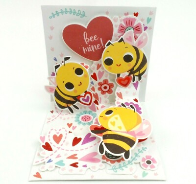 Buzz Love Honey Bee Greeting Card Valentine's Day 3D Pop Up Card Treasures