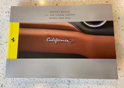 2015 Ferrari California T Owners Manual Reference Guide | Paper