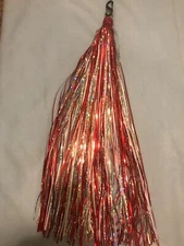 Tambourine Tassel- Redeemed - silver/red  -Borla de pandereta - Redimido