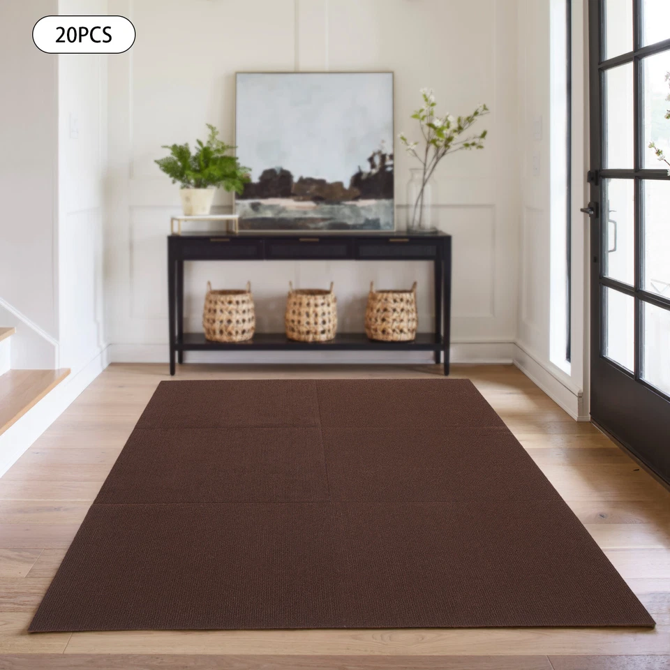 Alfombra cuadrada autoadhesiva 20 piezas 20" X 20" con aislamiento acústico interior Foto 2 de 4