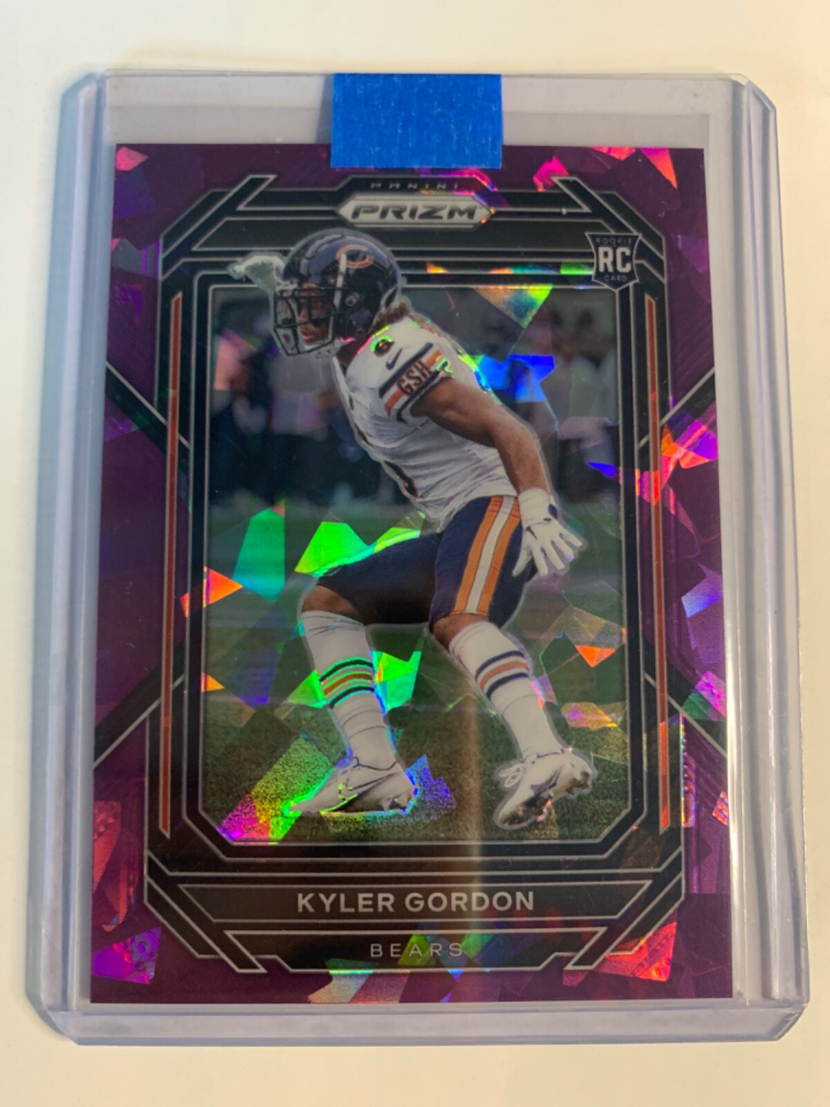 Kyler Gordon RC 2022 Panini Prizm #D /225 Purple Cracked Ice #385 Chicago Bears