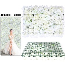 Artificial Flower Wall Panels 20 Pcs Flower Mats Silk Flower Panels Wall Decor