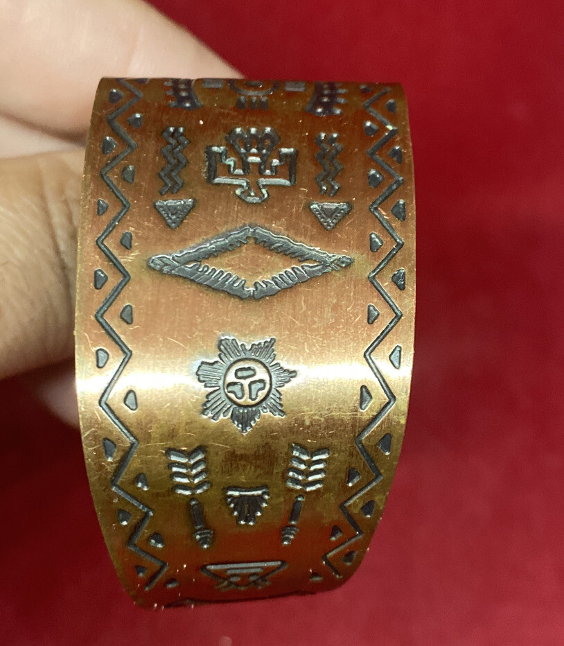 Vintage Solid Copper Bell Trading Native American… - image 2