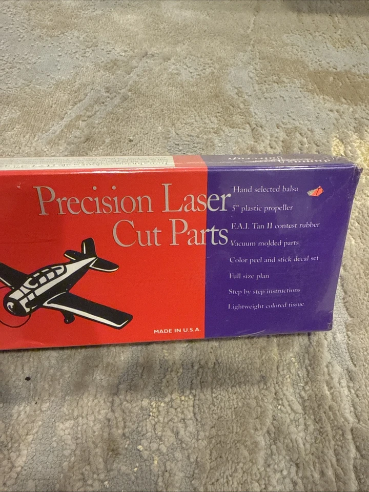 Dumas 203 Stinson Voyager Kit 17.5 " Wingspan Laser Cut Rubber powered Balsa Kit - Image 4 of 4