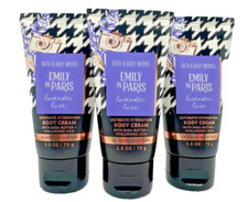 NEW Bath  Body Works LOT of 3 Emily In Paris Lavender Luxe Travel Cream 2.5 oz