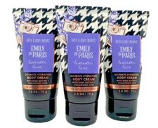 Bath & Body Works LOT of 3 Emily In Paris Lavender Luxe Travel Body Cream 2.5 oz