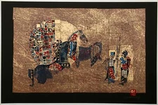 Lebadang (aka Hoi), Untitled - Two Horses and Flowers, Screenprint, signed in pe