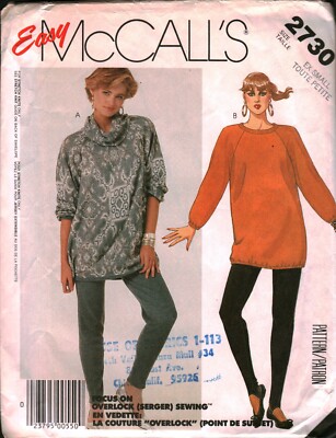 2730 Vintage McCalls SEWING Pattern Misses Top Pants Stretch Knit Easy OOP Sew