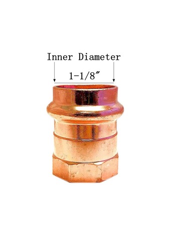 Libra Supply Lead Free 1'' x 3/4 inch Press x FIP, Press Copper Female Adapter