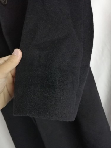 MUJI Wool Coat Dark Blue Women's Size L - Japanese Brand - Picture 10 of 20