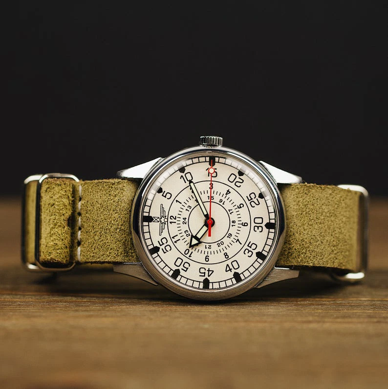 Reloj Aviador Vintage, Reloj Soviético URSS - Relojes para Hombre, Regalo Navidad Foto 3 de 4