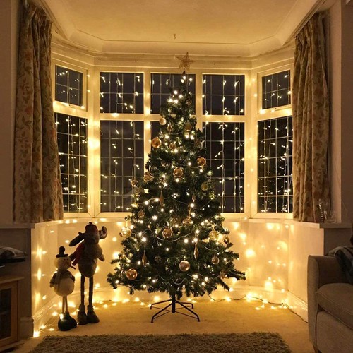 300 LED Curtain Fairy String Lights USB Window Hanging Wedding Party Decor Lamps - Picture 10 of 16