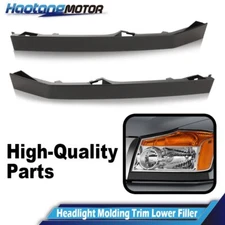 Fit For Nissan 04-15 Titan Armada QX56 1Pair Headlight Molding Trim Lower Filler