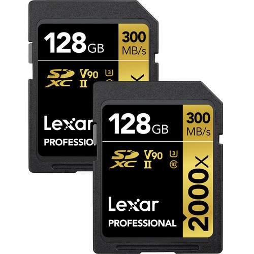 Lexar 128GB Professional 2000x UHS-II SDXC Memory Card (2-Pack) - Photo 2/5