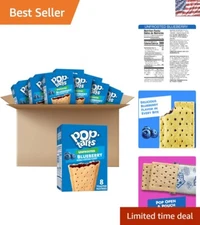 Satisfying Unfrosted Blueberry Toaster Pastries - 96 Pastries, Ready to Enjoy