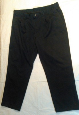LEE Focused On Quality Men's 40X29 Relaxed Navy Pleat Front Casual Pant